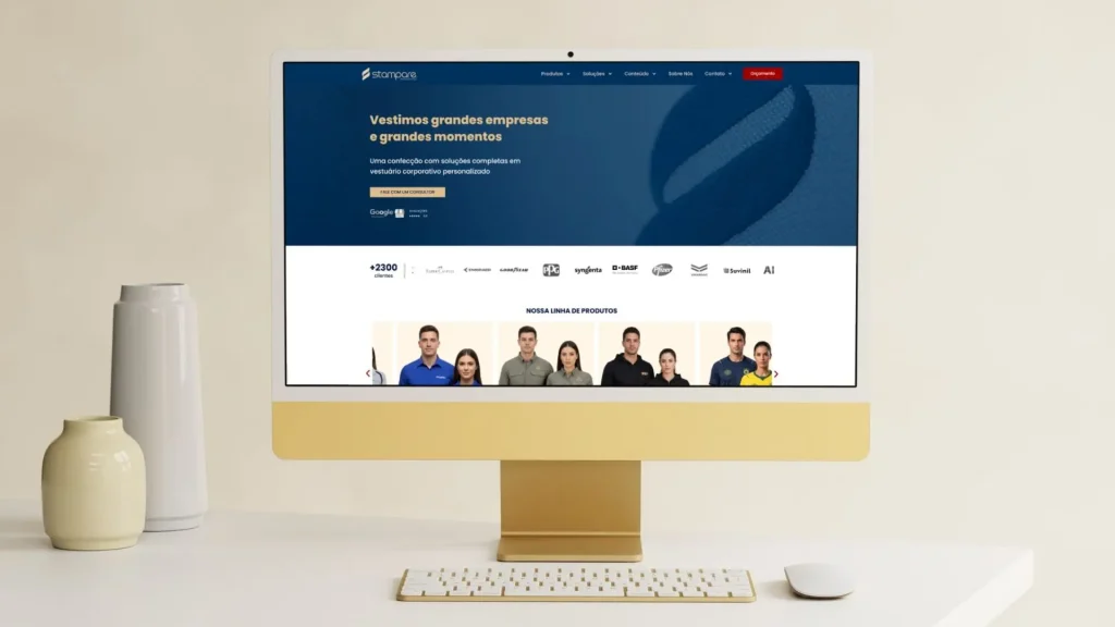 Criação de Site para a Stampare mostra como a Eagence transforma presença digital em autoridade B2B